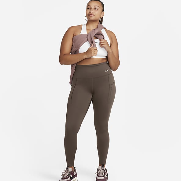 Brown Running Tights Leggings. Nike SI